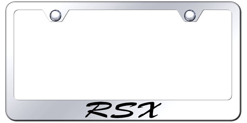 RSX Script Stainless Steel Frame - Laser Etched Mirrored