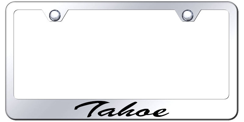 Tahoe Script Stainless Steel Frame - Laser Etched Mirrored