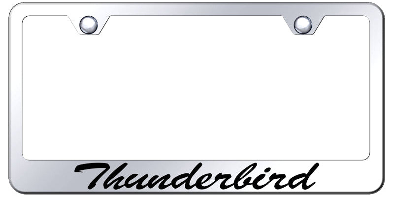 Thunderbird Script Stainless Steel Frame - Etched Mirrored