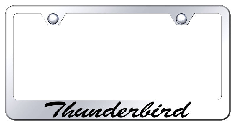 Thunderbird Script Stainless Steel Frame - Etched Mirrored