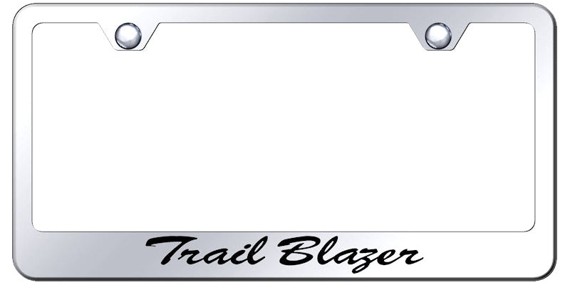 Trailblazer Script Stainless Steel Frame - Etched Mirrored