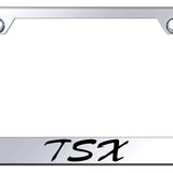 TSX Script Stainless Steel Frame - Laser Etched Mirrored