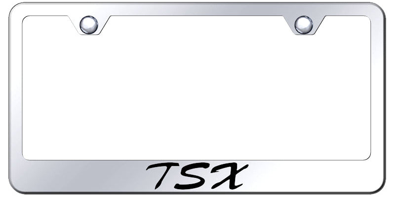 TSX Script Stainless Steel Frame - Laser Etched Mirrored