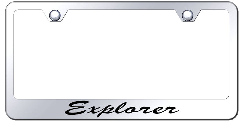 Explorer Script Stainless Steel Frame - Etched Mirrored