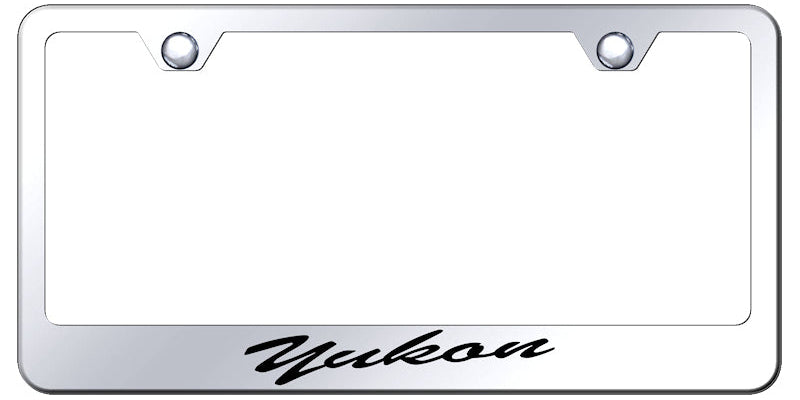 Yukon Script Stainless Steel Frame - Laser Etched Mirrored