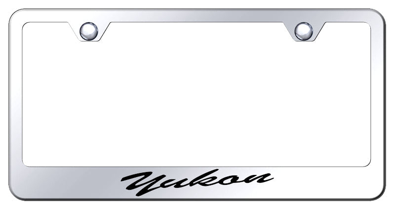 Yukon Script Stainless Steel Frame - Laser Etched Mirrored