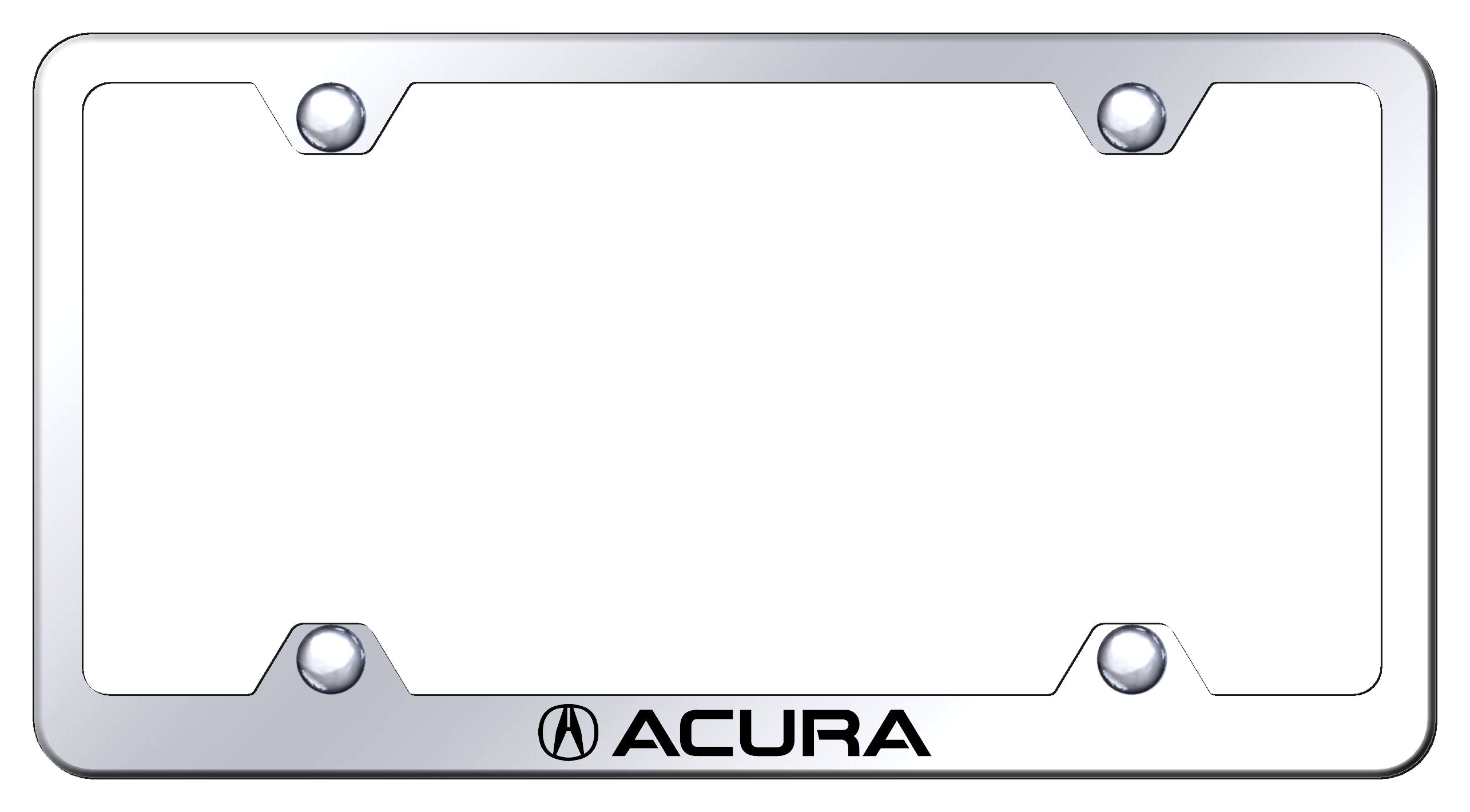 Acura Steel Wide Body Frame - Laser Etched Mirrored