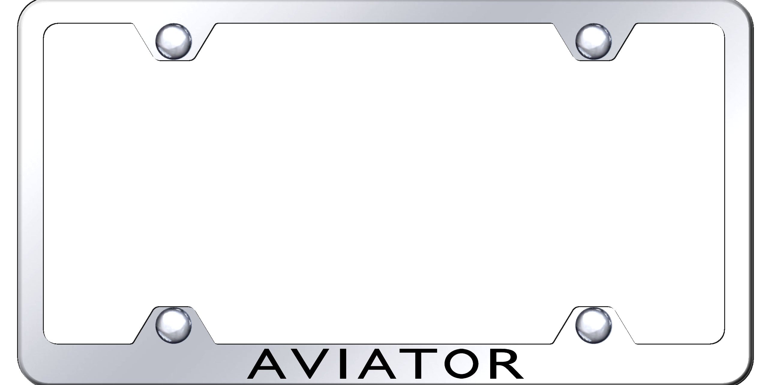 Aviator Steel Wide Body Frame - Laser Etched Mirrored