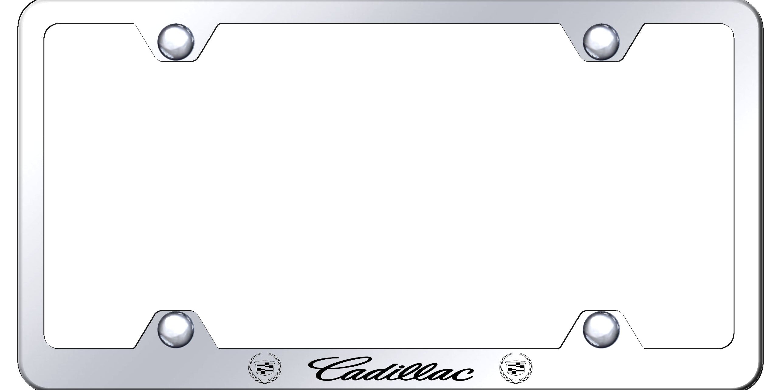 Cadillac Steel Wide Body Frame - Laser Etched Mirrored