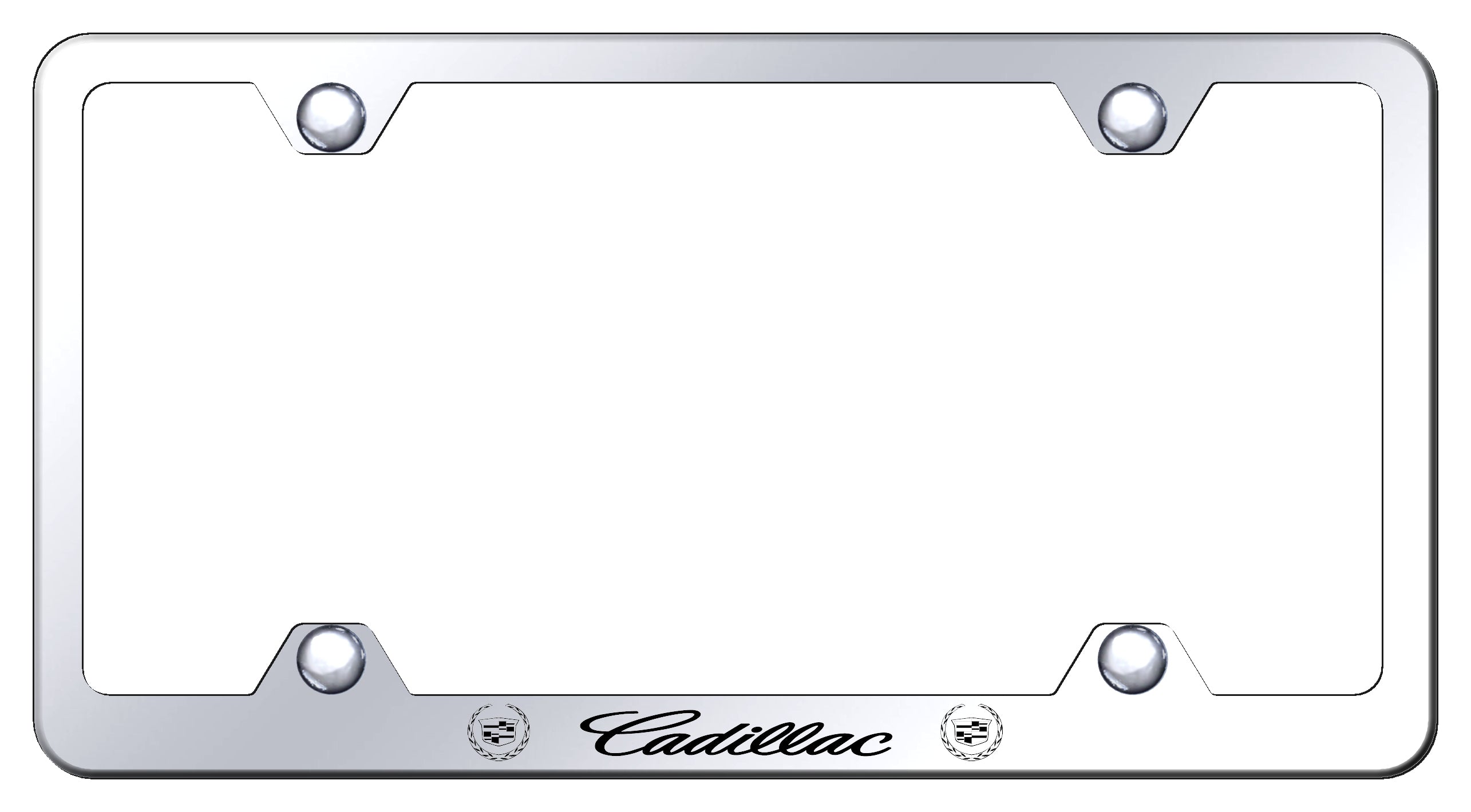 Cadillac Steel Wide Body Frame - Laser Etched Mirrored