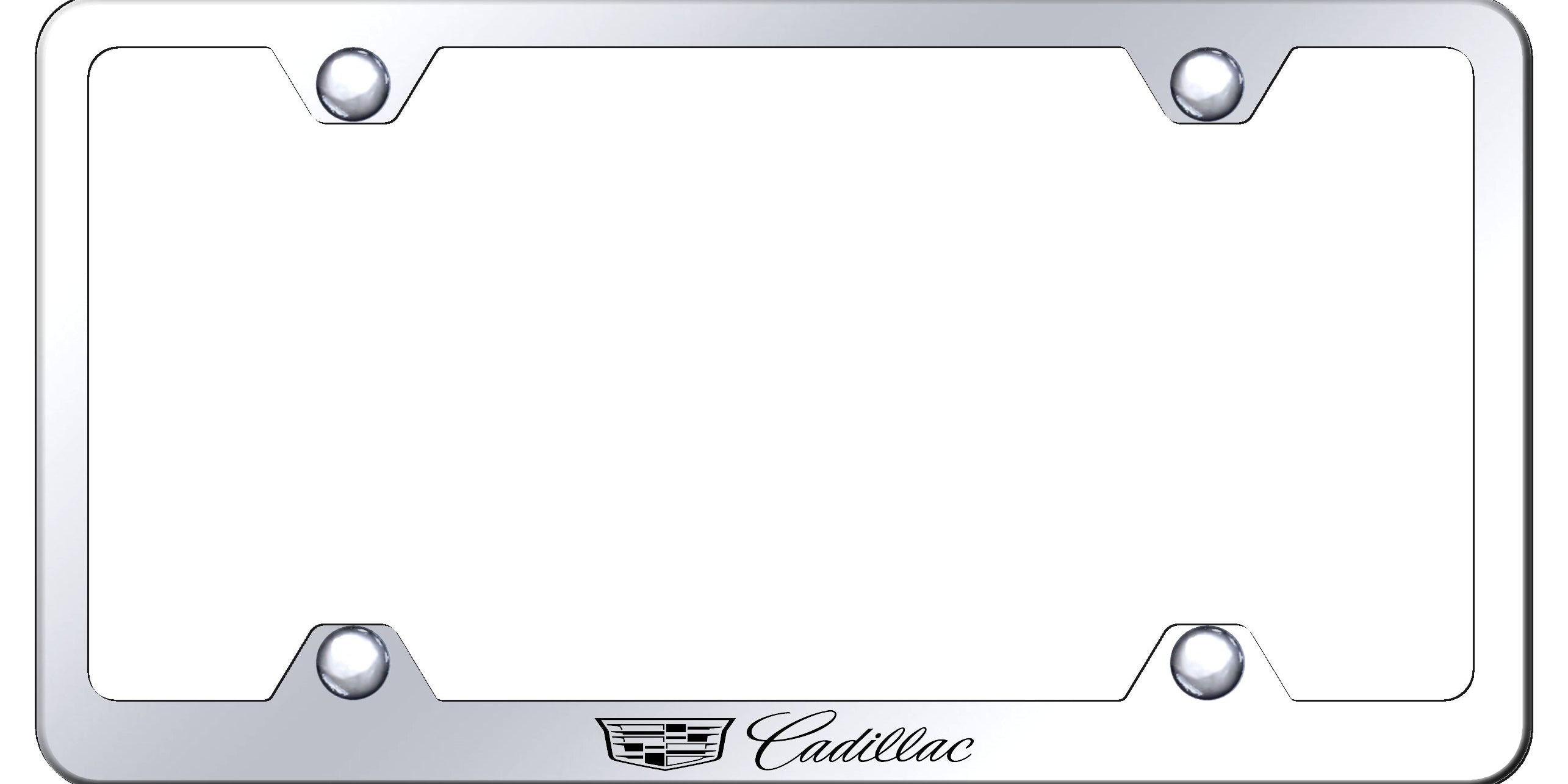 Cadillac 2014 Steel Wide Body Frame - Laser Etched Mirrored