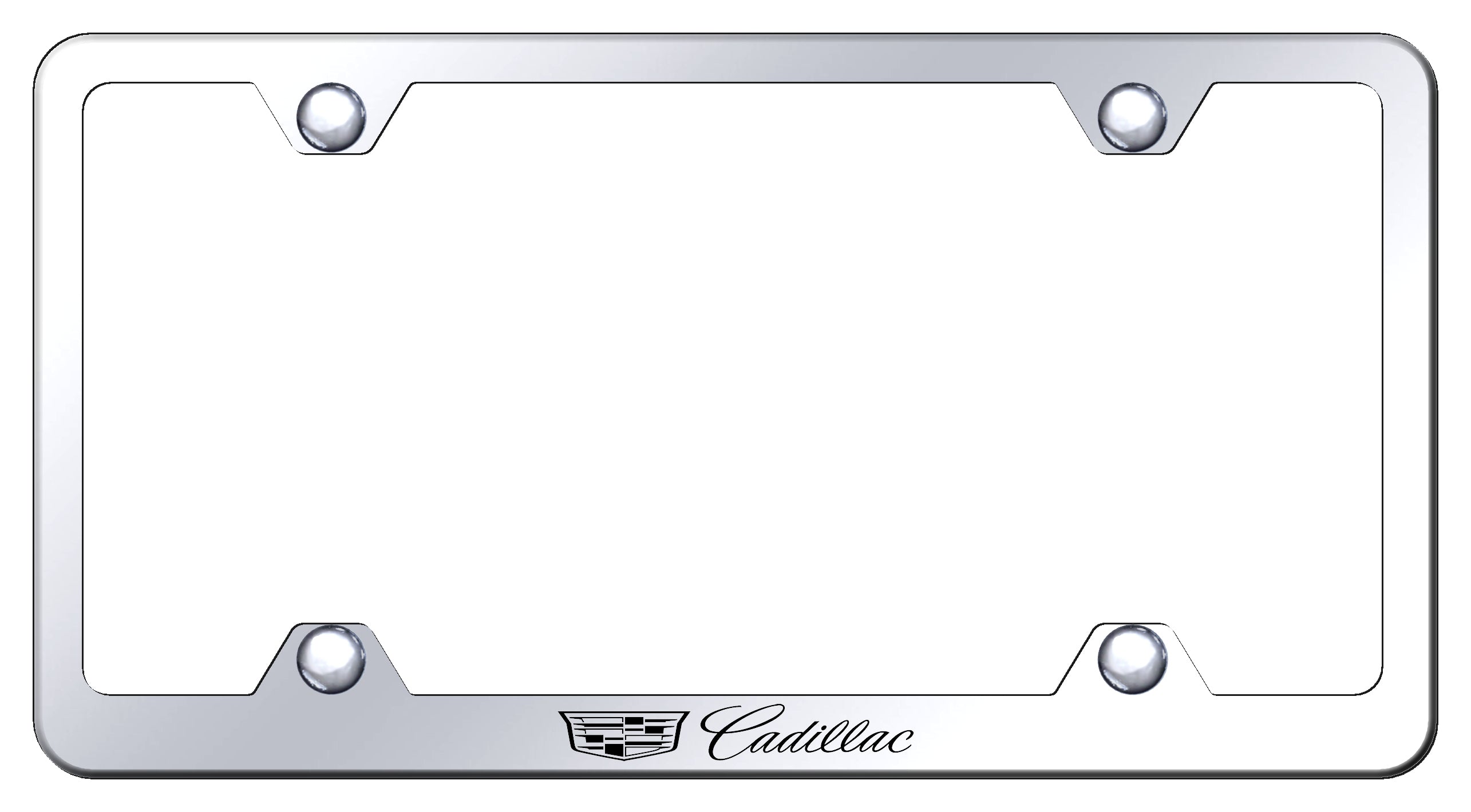 Cadillac 2014 Steel Wide Body Frame - Laser Etched Mirrored