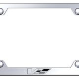 Cadillac V Logo Steel Wide Body Frame - Etched Mirrored