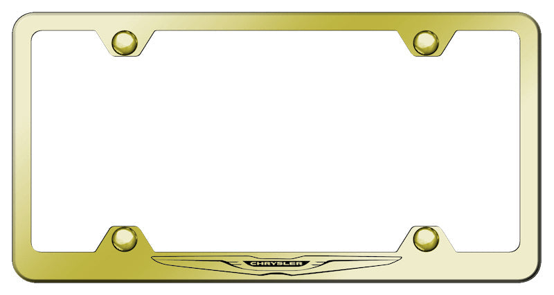 Chrysler (Logo Only) Steel Wide Body Frame - Etched Gold