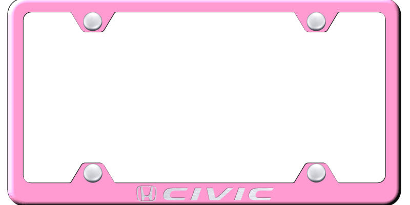 Civic Steel Wide Body Frame - Laser Etched Pink