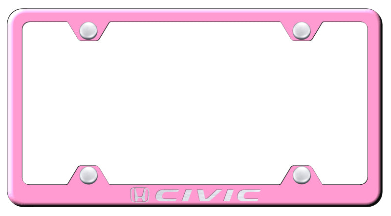 Civic Steel Wide Body Frame - Laser Etched Pink