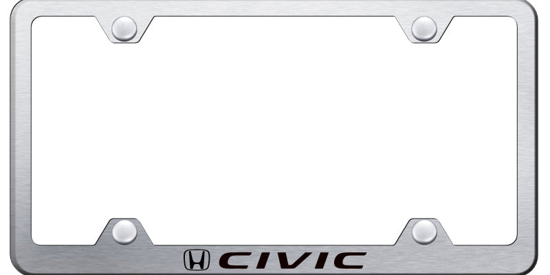 Civic Steel Wide Body Frame - Laser Etched Brushed