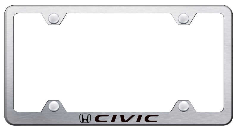 Civic Steel Wide Body Frame - Laser Etched Brushed