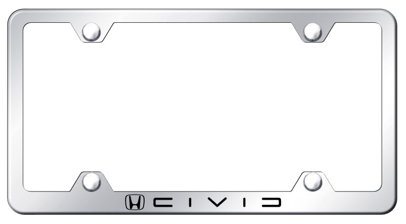 Civic (Reverse C) Steel Wide Body Frame - Etched Mirrored