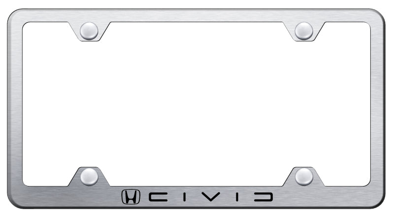 Civic (Reverse C) Steel Wide Body Frame - Etched Brushed