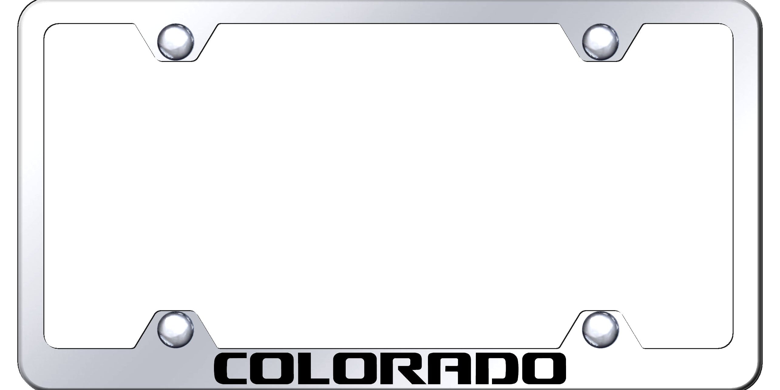 Colorado Steel Wide Body Frame - Laser Etched Mirrored