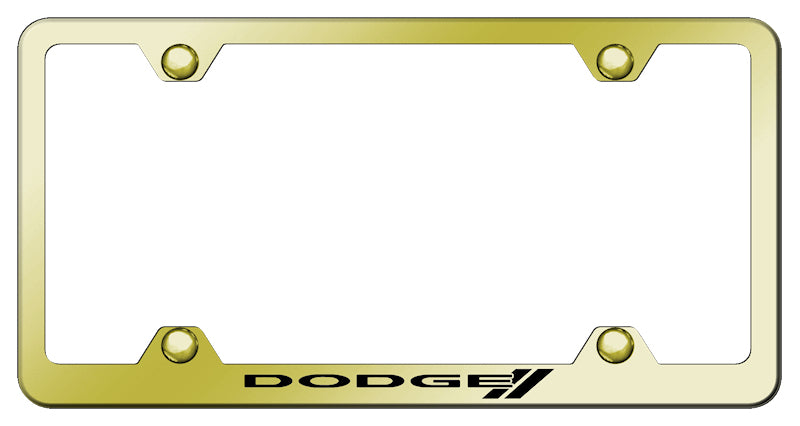 Dodge Stripe Steel Wide Body Frame - Laser Etched Gold