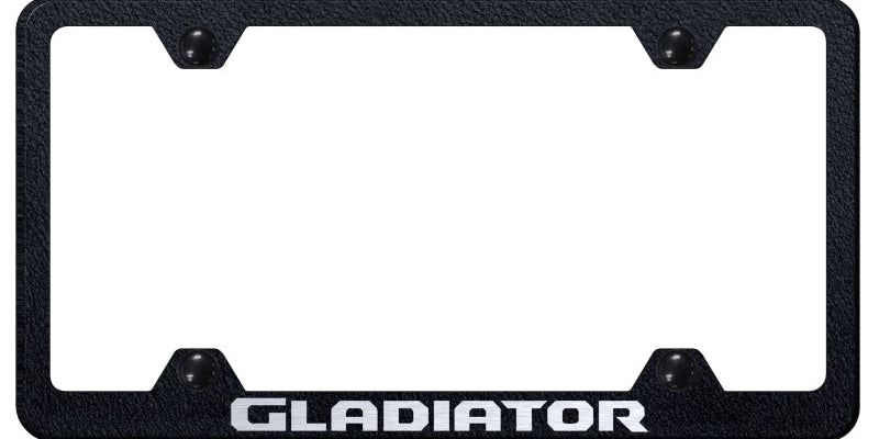 Gladiator Steel Wide Body Frame - Laser Etched Rugged Black