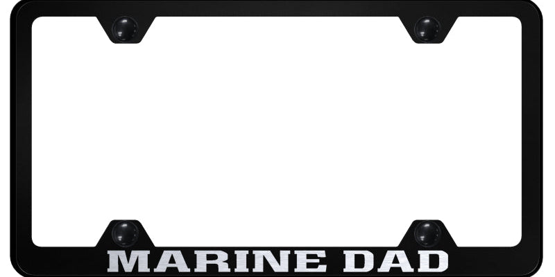 Marine Dad Steel Wide Body Frame - Laser Etched Black