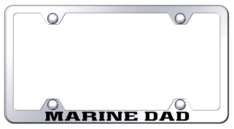 Marine Dad Steel Wide Body Frame - Laser Etched Mirrored