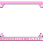 Marine Mom Steel Wide Body Frame - Laser Etched Pink