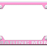 Marine Mom Steel Wide Body Frame - Laser Etched Pink