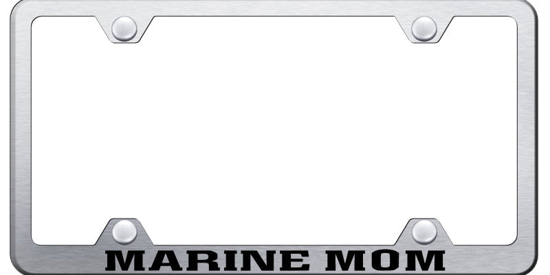 Marine Mom Steel Wide Body Frame - Laser Etched Brushed