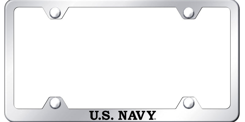 U.S. Navy Steel Wide Body Frame - Laser Etched Mirrored