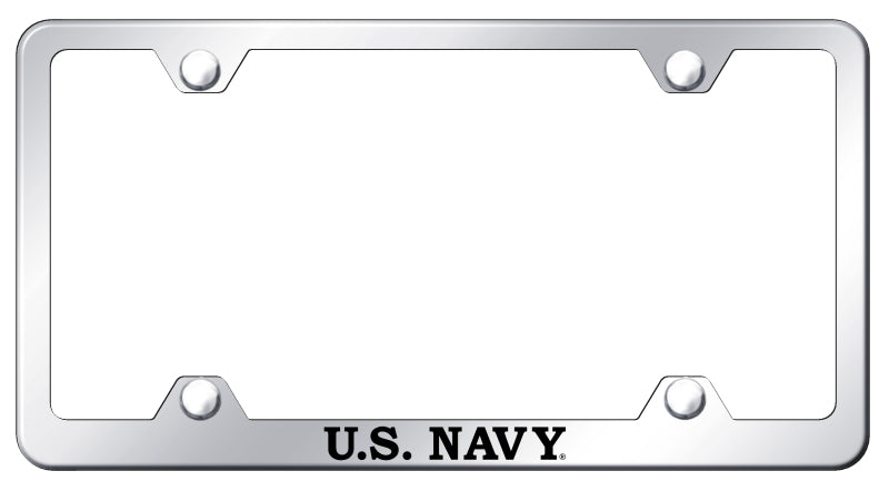 U.S. Navy Steel Wide Body Frame - Laser Etched Mirrored
