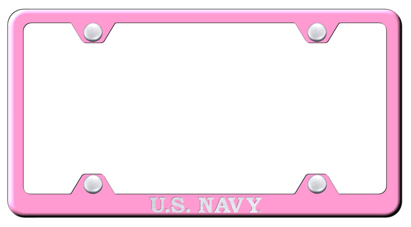 U.S. Navy Steel Wide Body Frame - Laser Etched Pink