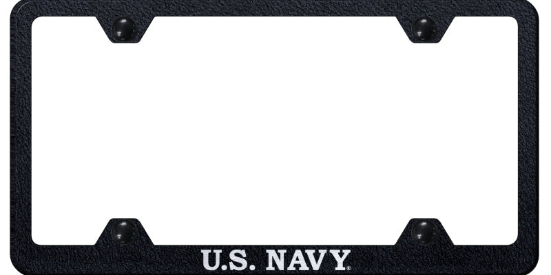 U.S. Navy Steel Wide Body Frame - Laser Etched Rugged Black