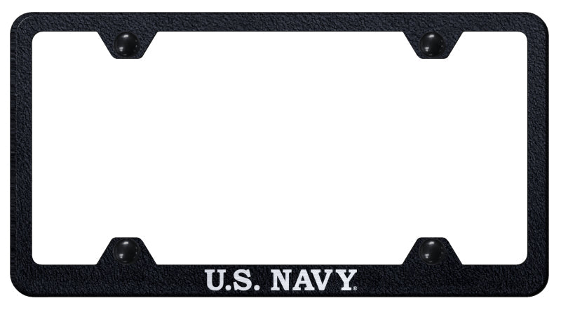 U.S. Navy Steel Wide Body Frame - Laser Etched Rugged Black