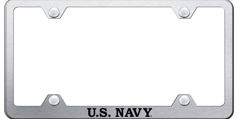 U.S. Navy Steel Wide Body Frame - Laser Etched Brushed