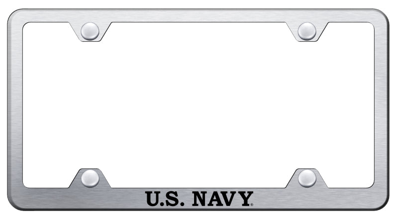 U.S. Navy Steel Wide Body Frame - Laser Etched Brushed