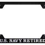 U.S. Navy Retired Steel Wide Body Frame - Laser Etched Black