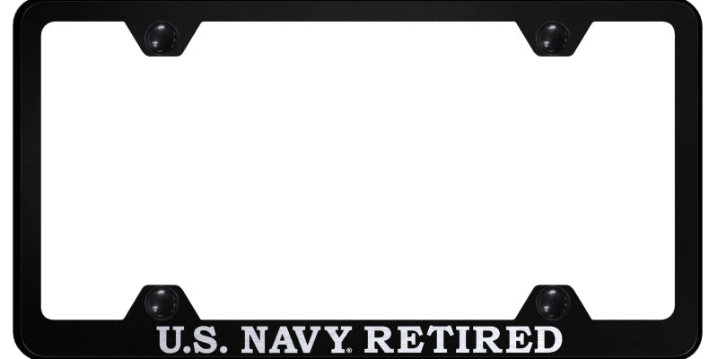 U.S. Navy Retired Steel Wide Body Frame - Laser Etched Black