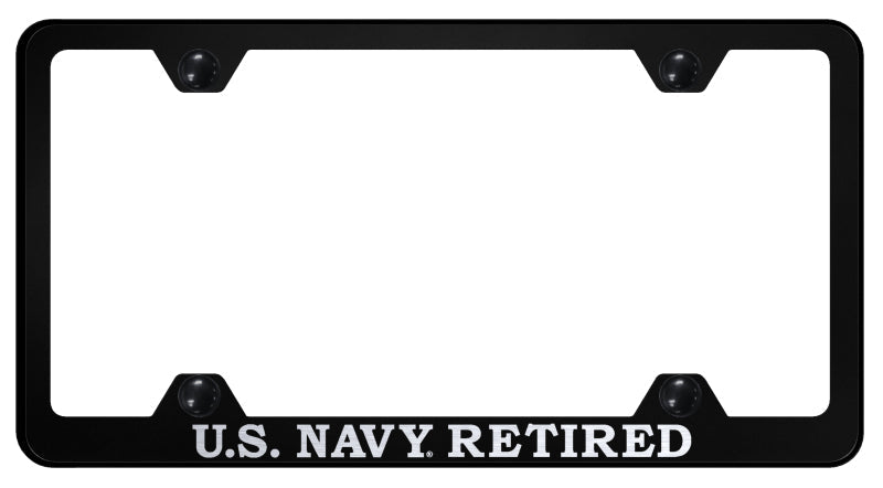 U.S. Navy Retired Steel Wide Body Frame - Laser Etched Black