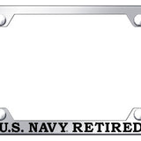 U.S. Navy Retired Steel Wide Body Frame - Etched Mirrored