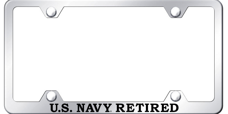 U.S. Navy Retired Steel Wide Body Frame - Etched Mirrored