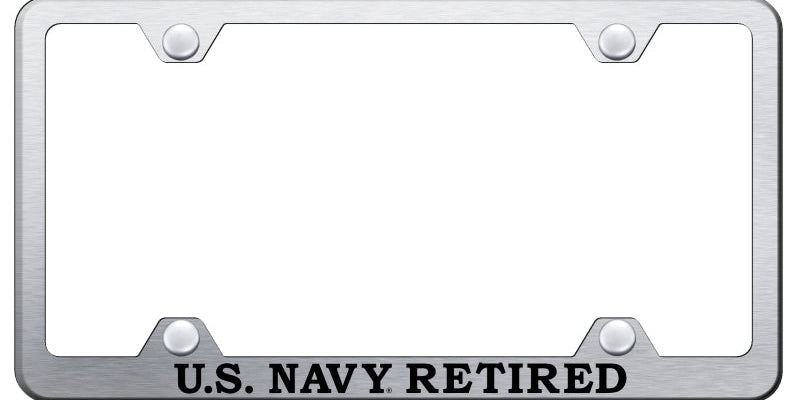 U.S. Navy Retired Steel Wide Body Frame - Etched Brushed