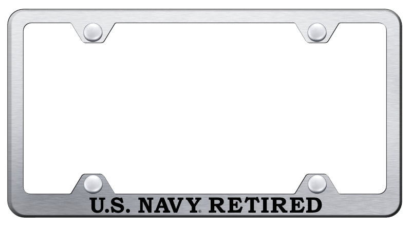 U.S. Navy Retired Steel Wide Body Frame - Etched Brushed