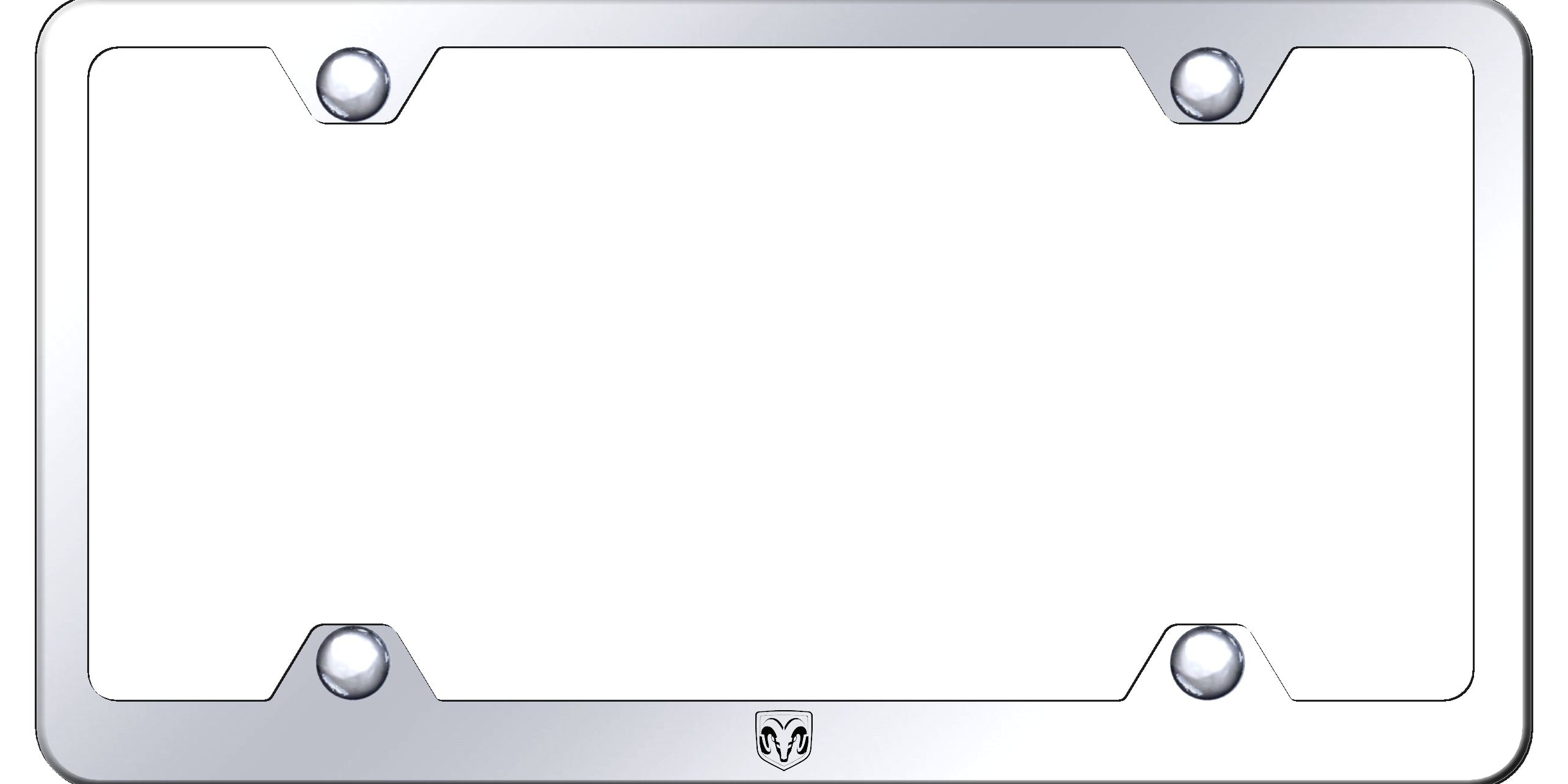 Ram Head Steel Wide Body Frame - Laser Etched Mirrored