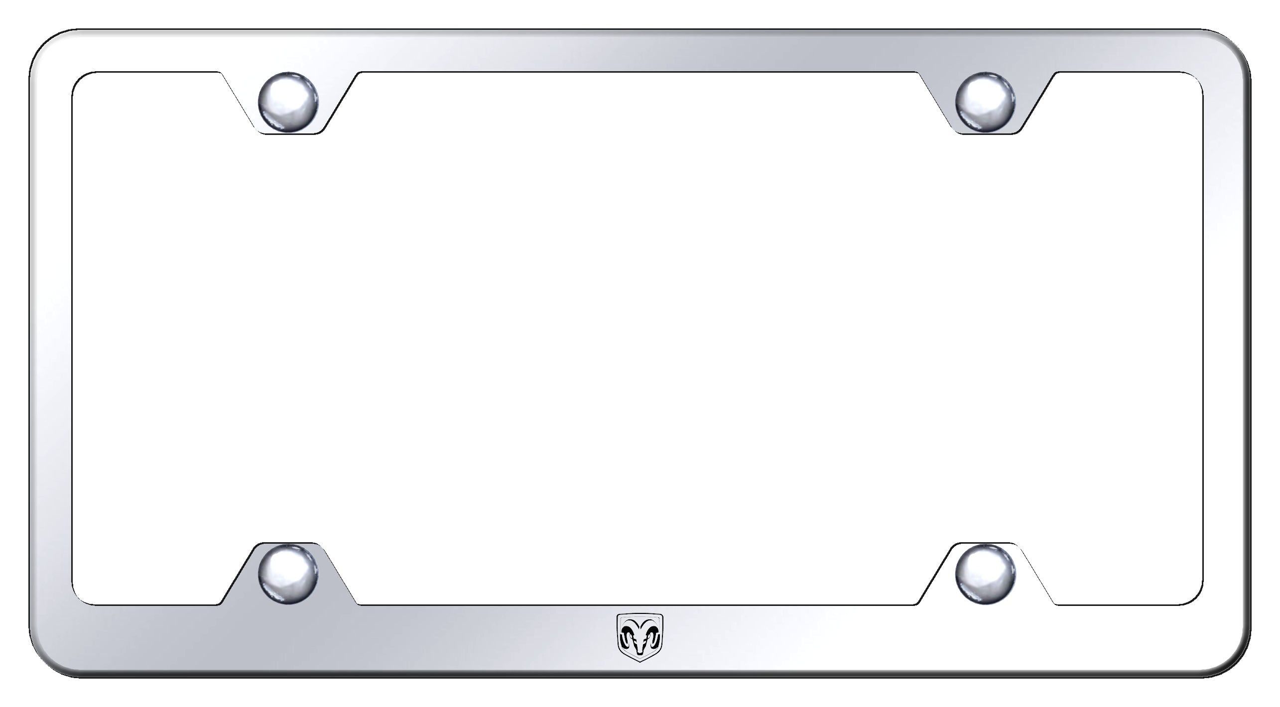 Ram Head Steel Wide Body Frame - Laser Etched Mirrored