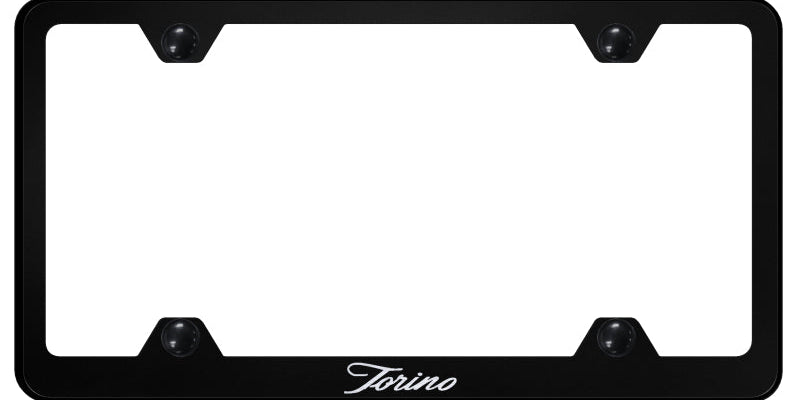 Torino Script Steel Wide Body Frame - Laser Etched Black