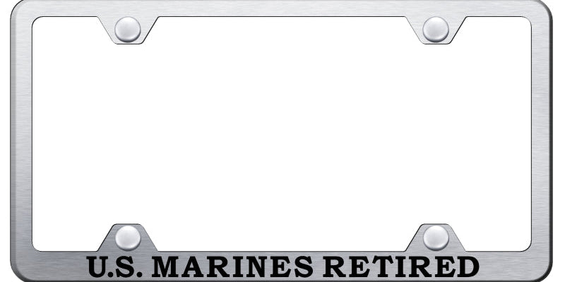 U.S. Marines Retired Steel Wide Body Frame - Etched Brushed